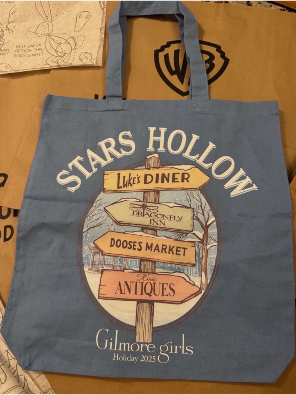 Gilmore Girls Stars Hollow small blue Tote Bag from Holiday Event